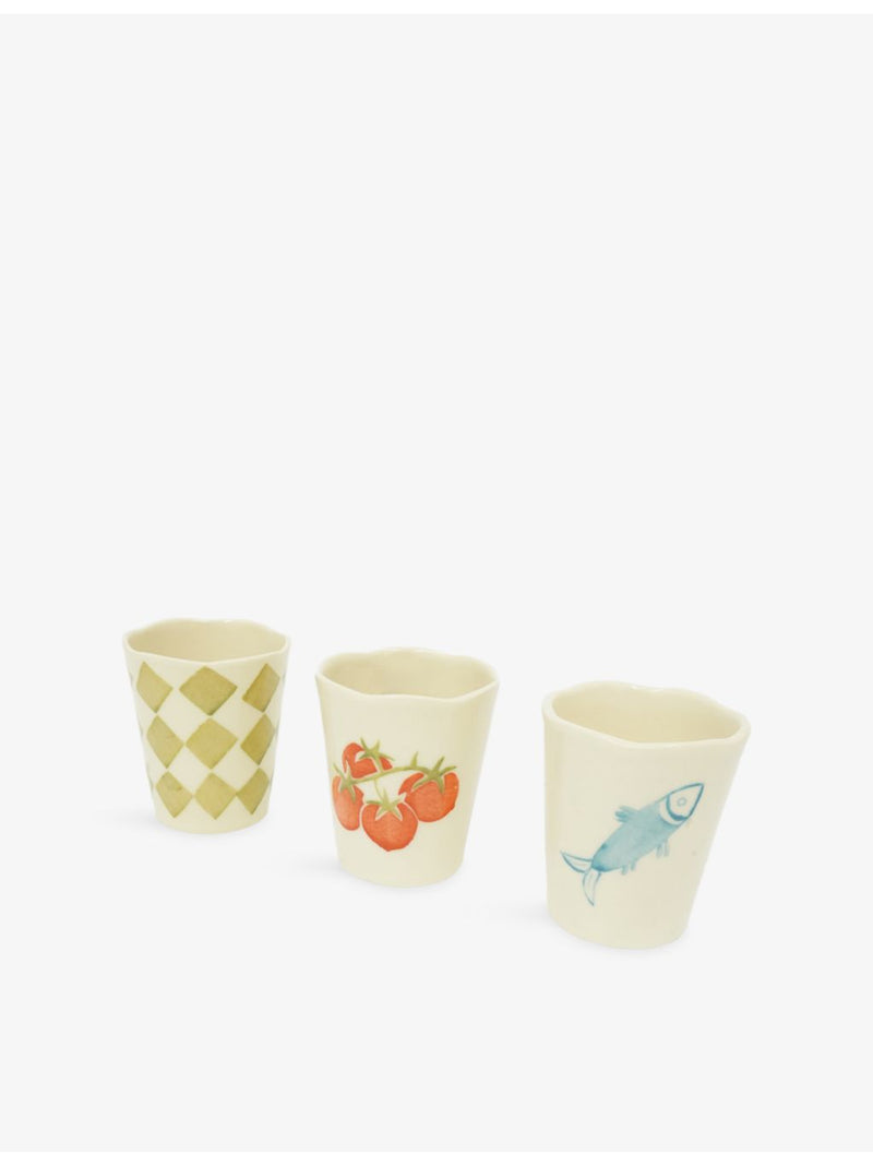 Damson Madder ceramic beaker set of three, imported from the UK