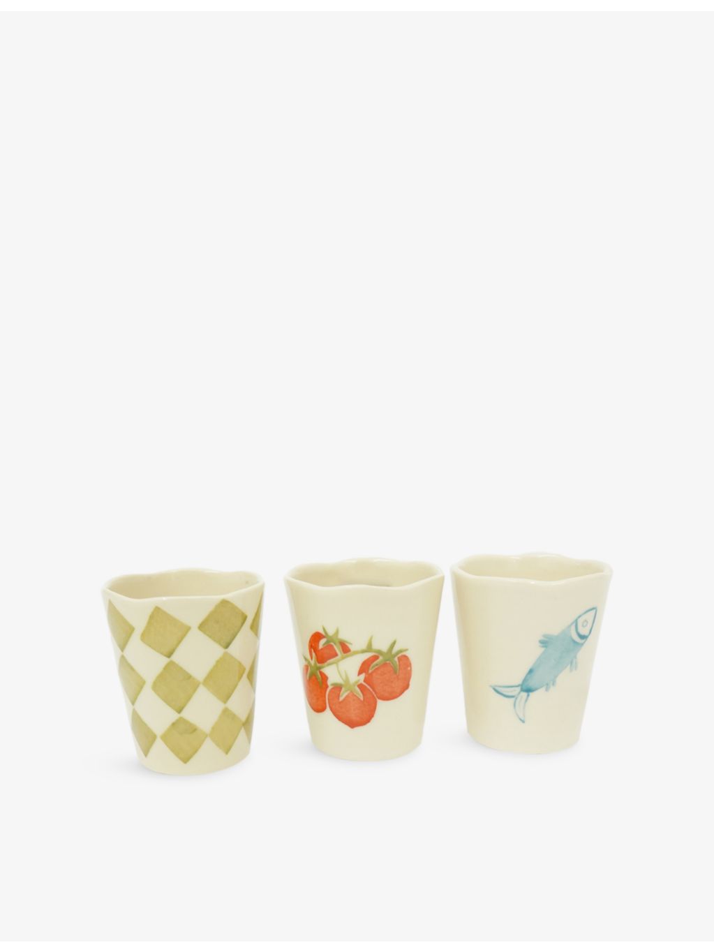 Damson Madder ceramic beaker set of three, imported from the UK