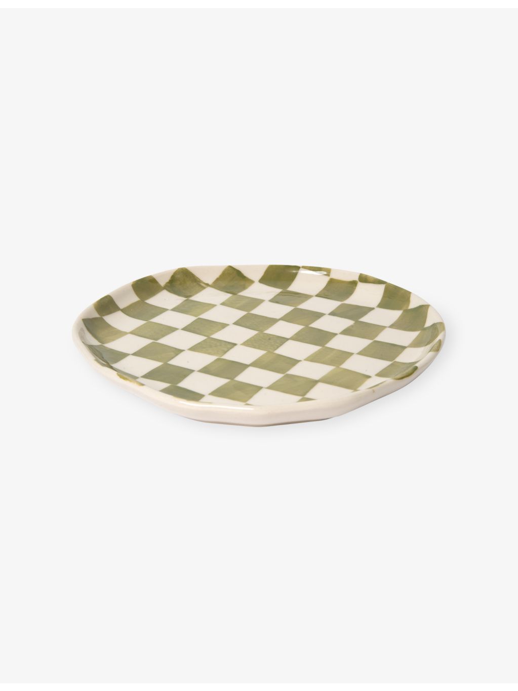 Damson Madder Harlequin Tomato ceramic plates set of two - British product