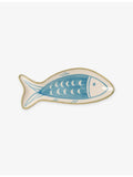 Damson Madder fish-shaped handpainted ceramic plate 25cm, UK version