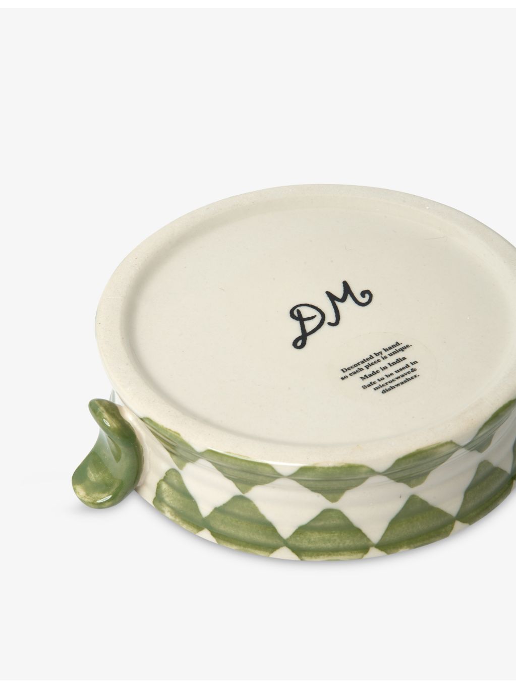 Damson Madder ceramic snack bowl check pattern 14.5cm, UK version
