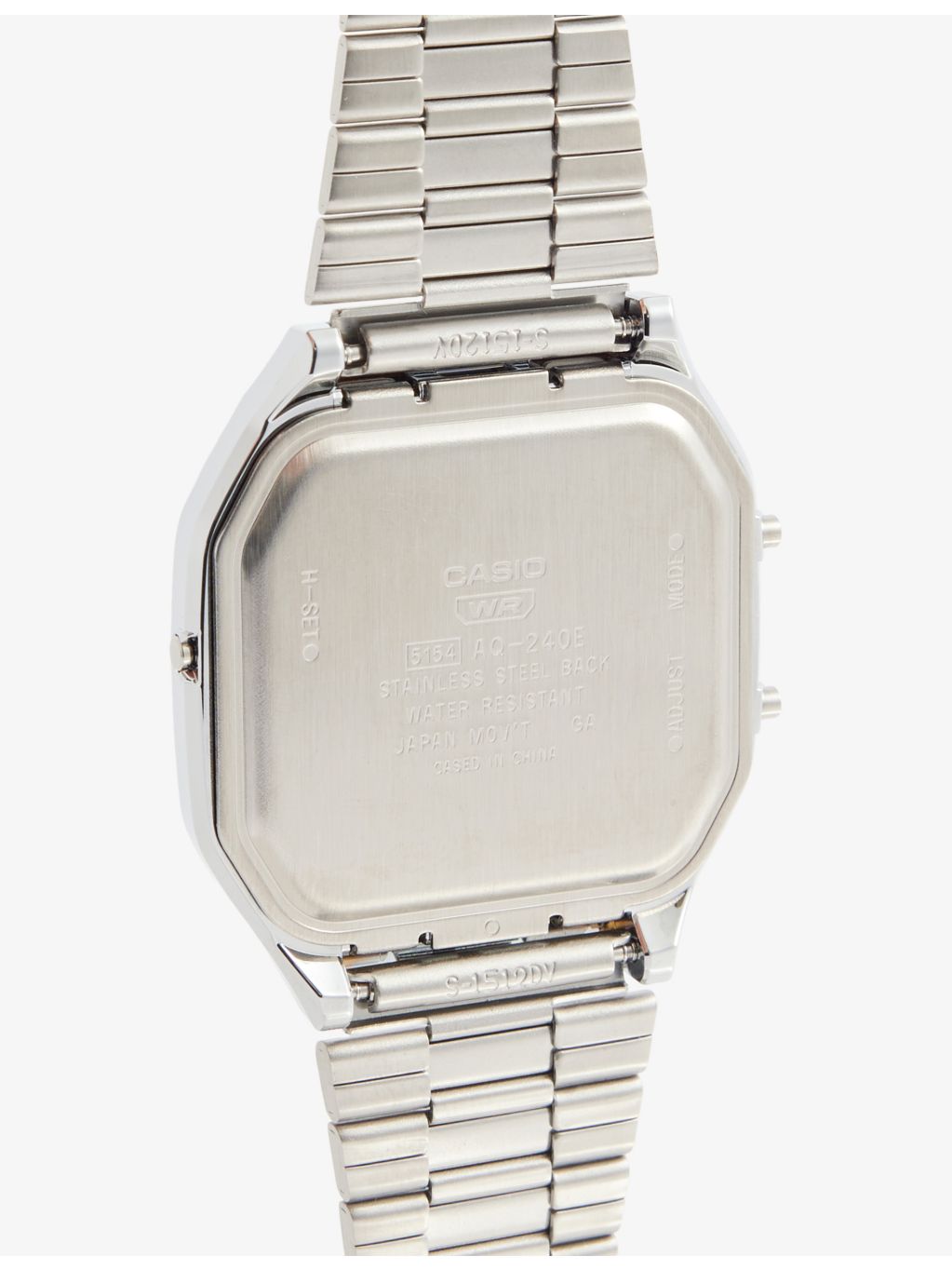 Casio vintage turquoise dial stainless steel quartz watch, imported from the UK