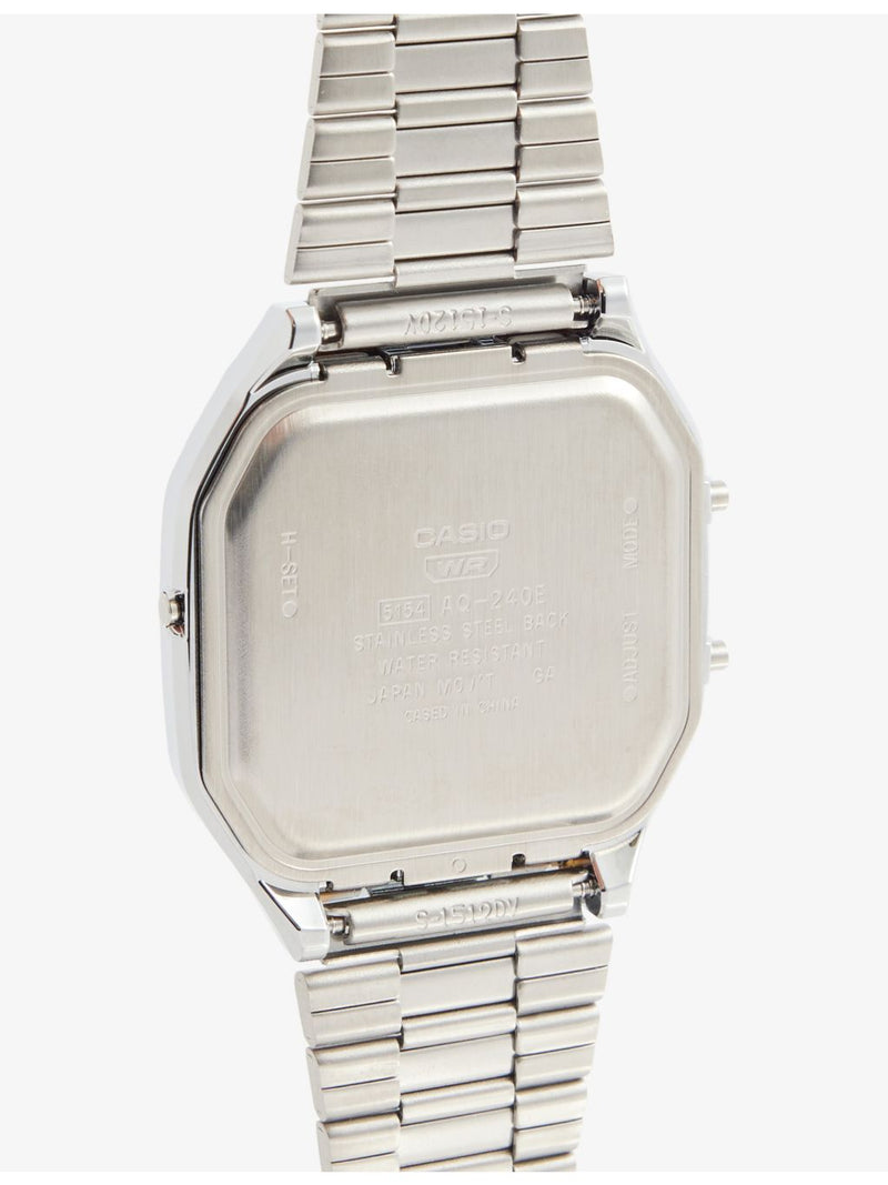 Casio vintage turquoise dial stainless steel quartz watch, imported from the UK