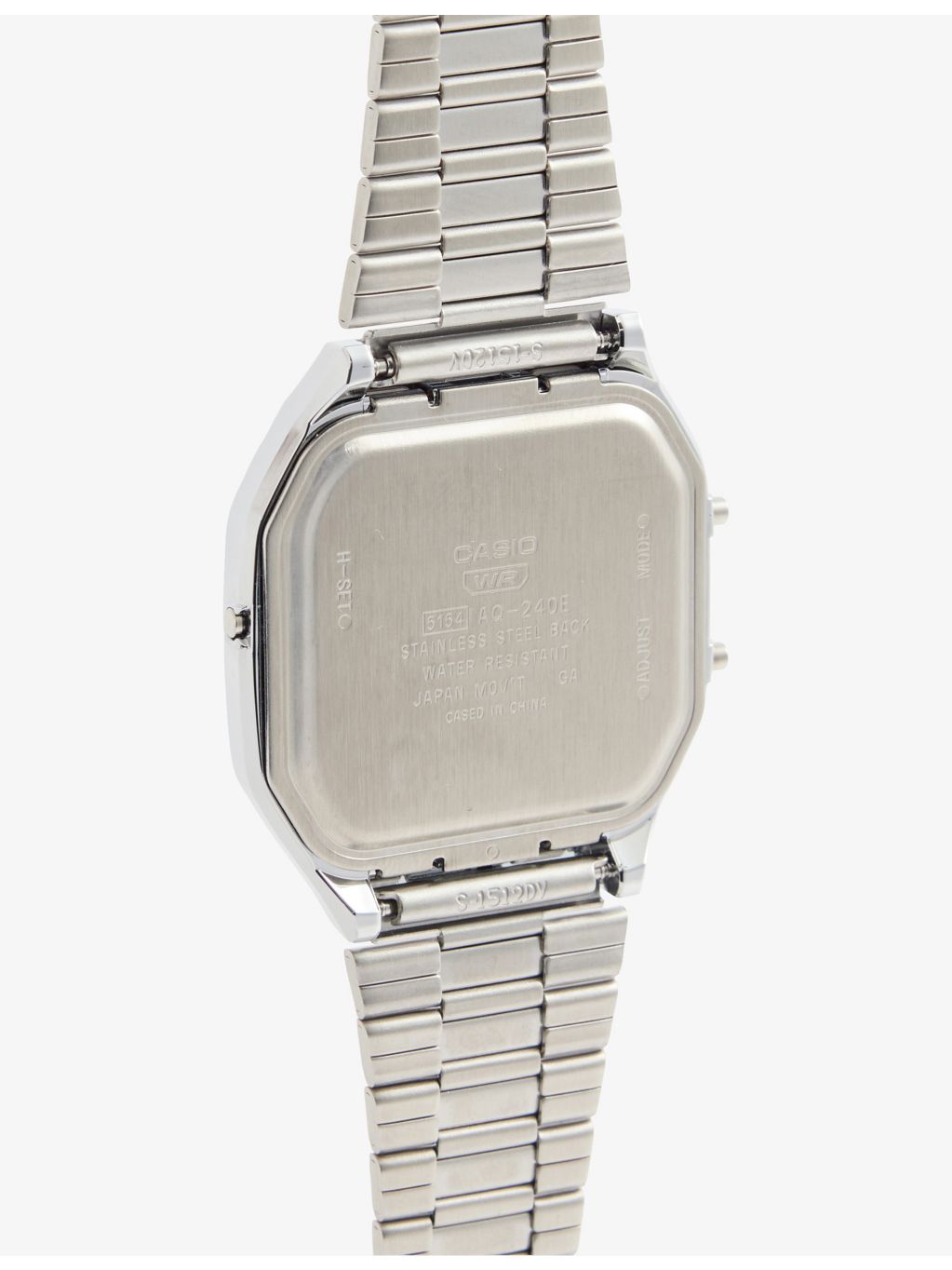 Casio vintage stainless steel quartz watch with silver dial (British brand)