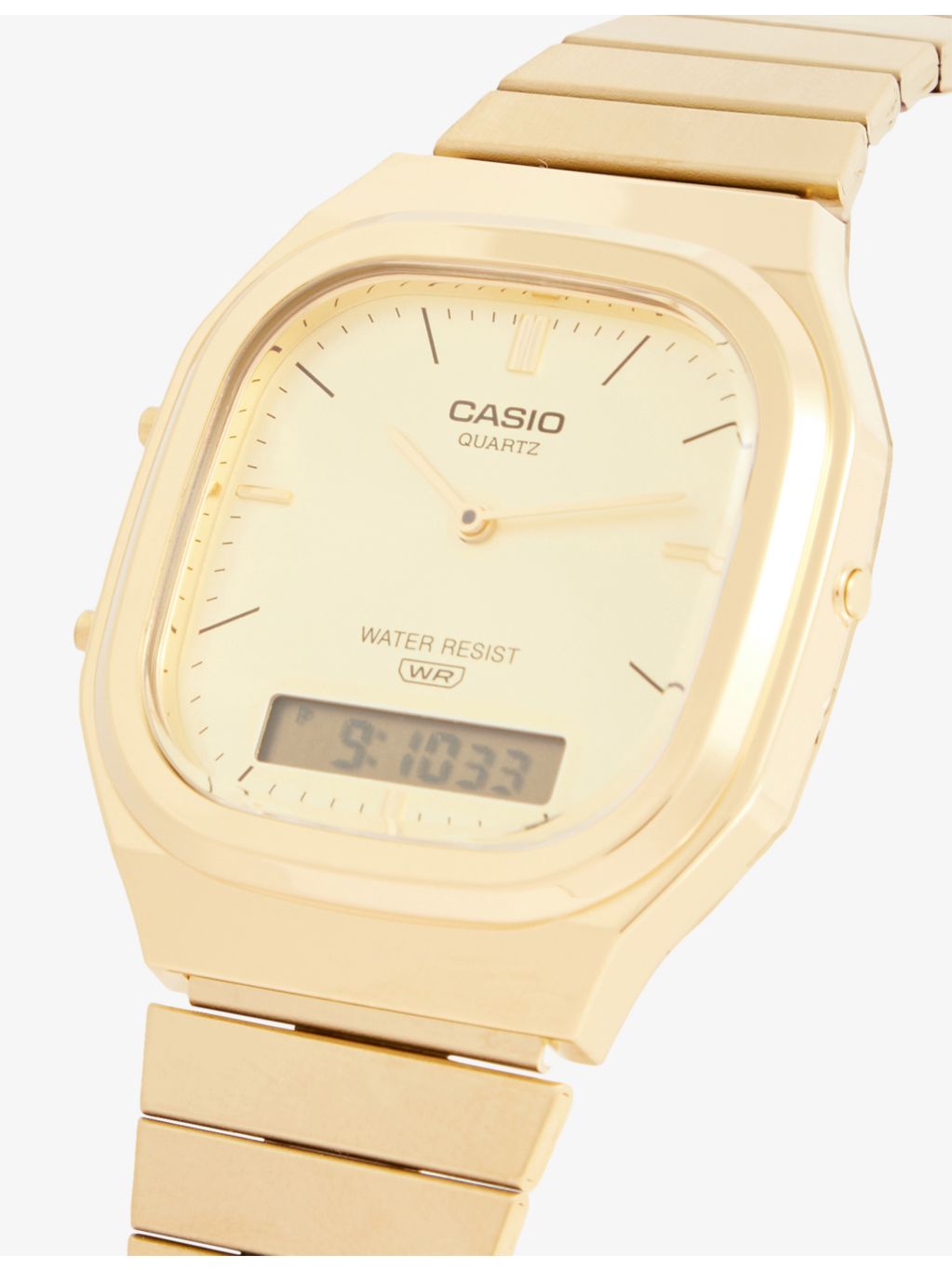 Casio vintage stainless-steel quartz watch 41mm (British brand)