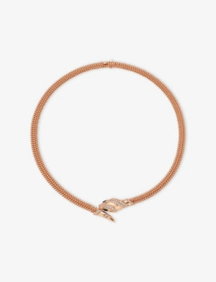 Bvlgari Serpenti 18ct Rose-Gold and 0.69ct Diamond Necklace