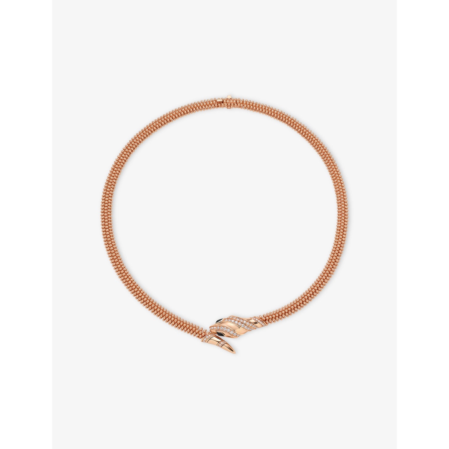 Serpenti 18ct Rose-Gold And 0.69ct Diamond Necklace - 40cm