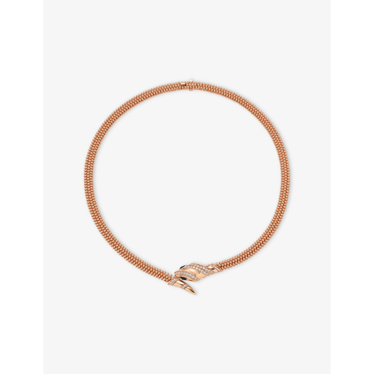 Serpenti 18ct Rose-Gold And 0.69ct Diamond Necklace - 40cm