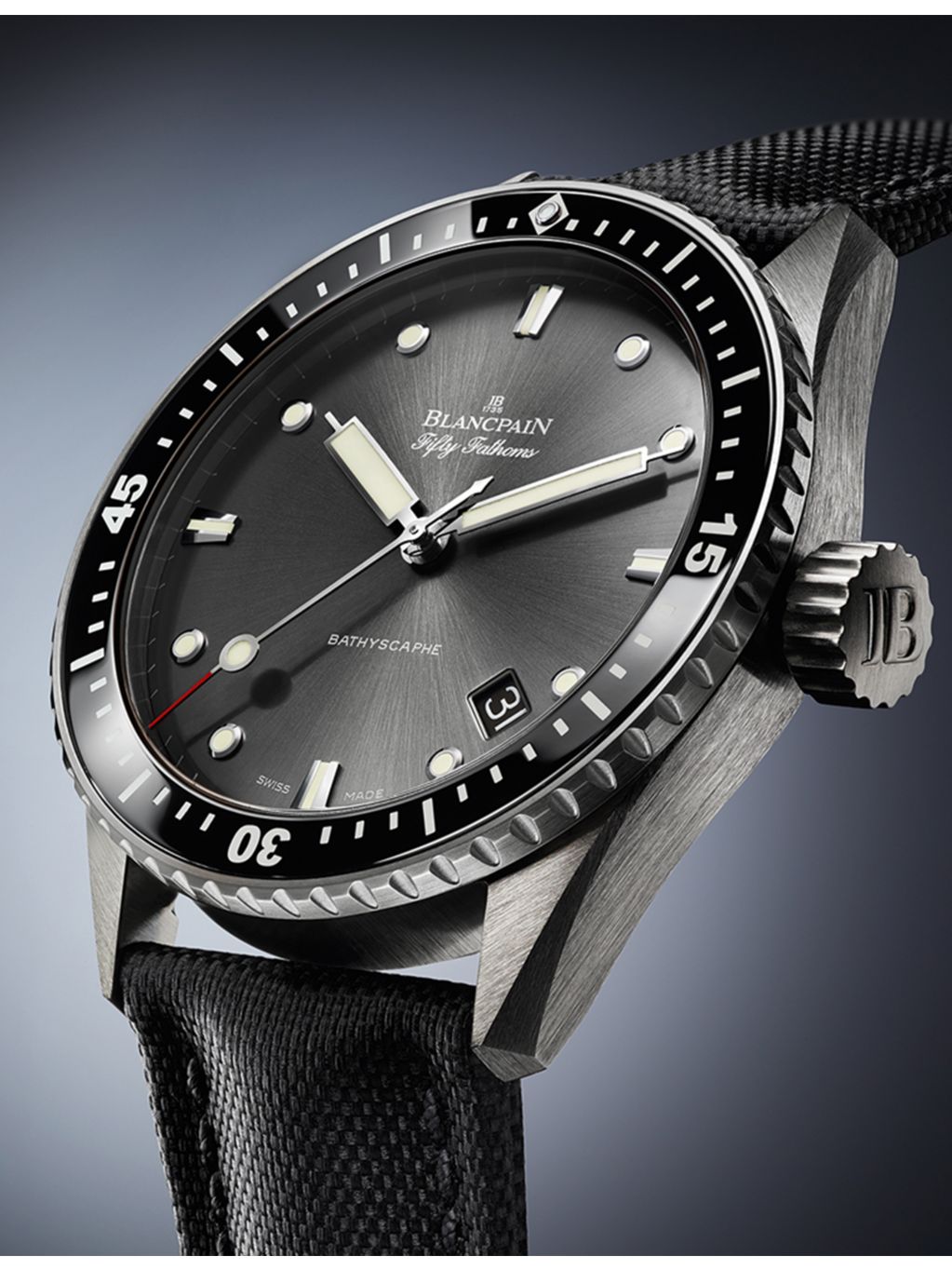 Blancpain Bathyscaphe steel automatic watch 43mm (British brand)