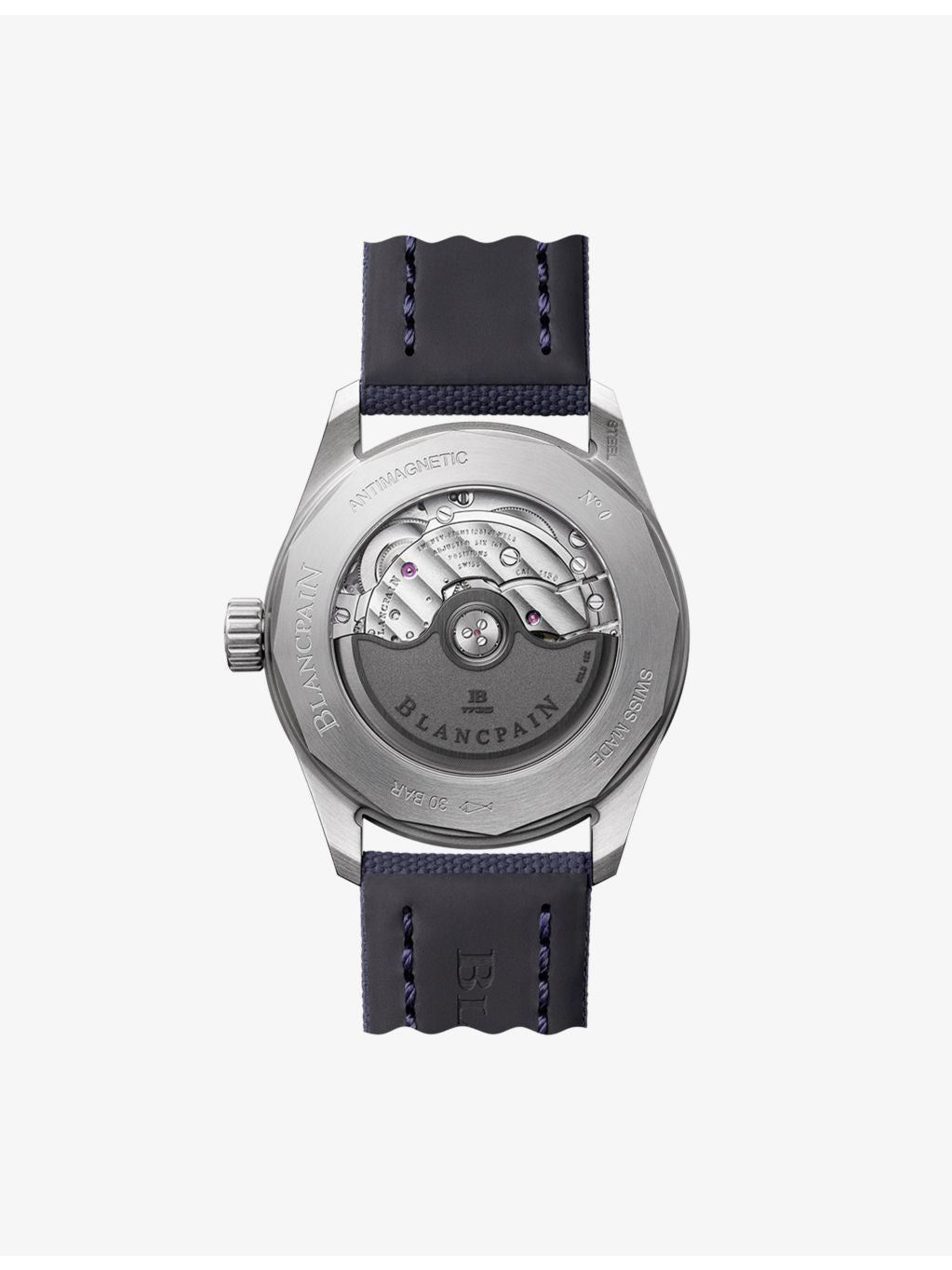 Blancpain Bathyscaphe steel automatic watch blue dial - British product