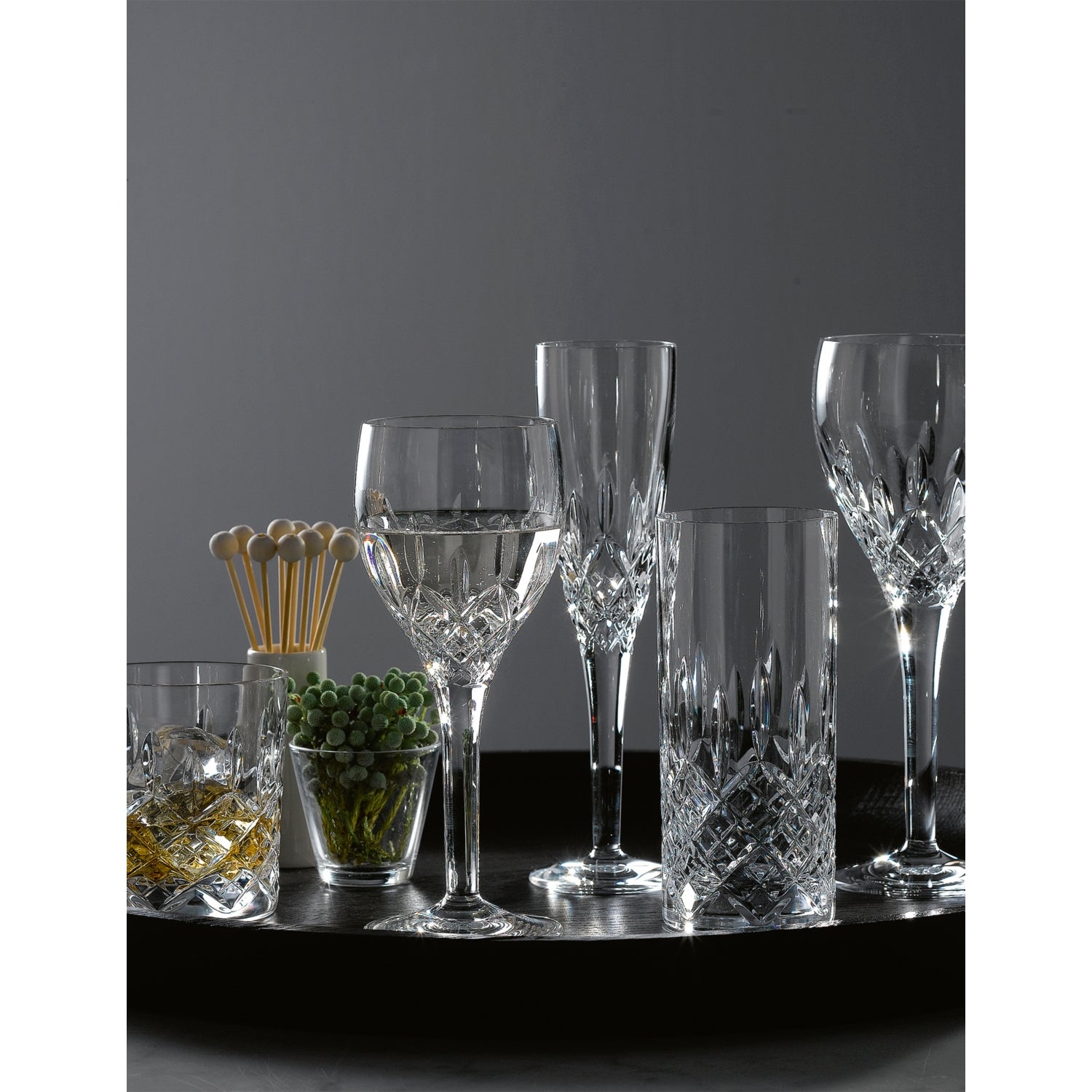 Royal Doulton Ashmere crystal tumblers set of two 290ml (British brand)