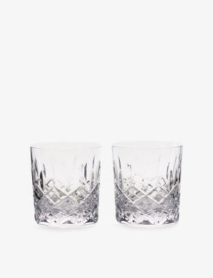 Royal Doulton Ashmere crystal tumblers set of two 290ml (British brand)