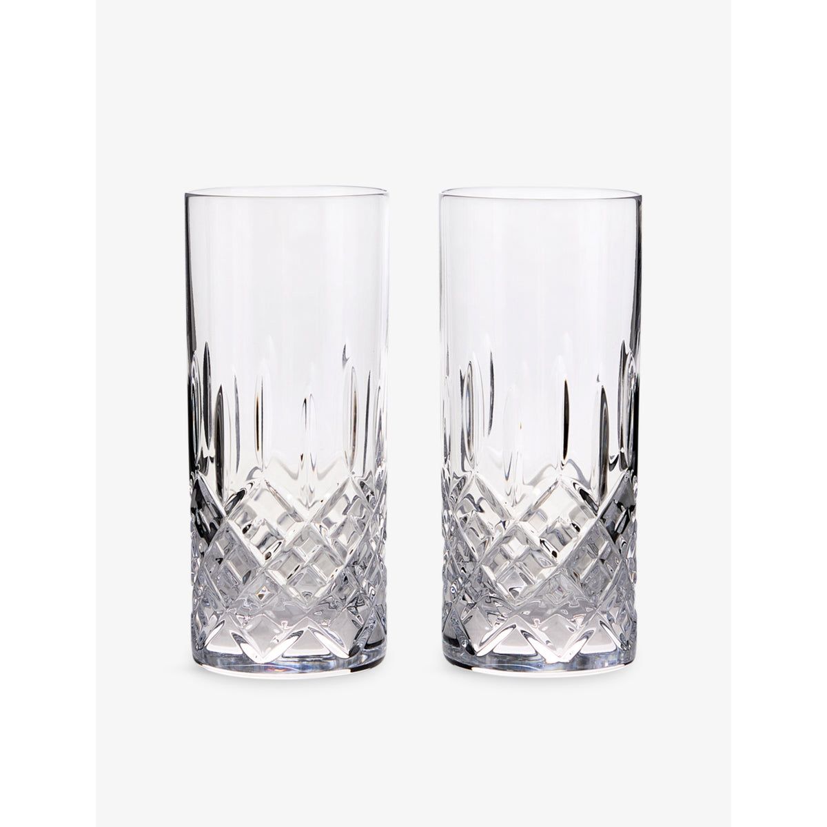 Royal Doulton Ashmere crystal highball glasses set of two 350ml, imported from the UK