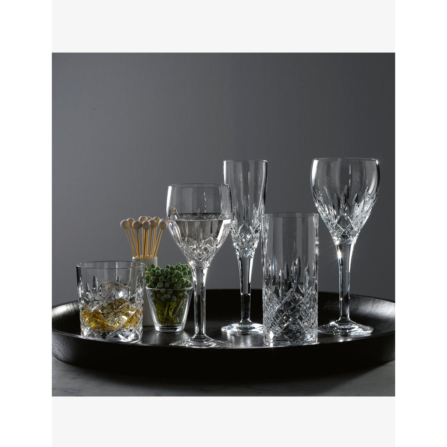 Royal Doulton Ashmere crystal wine glasses set of two (British brand)