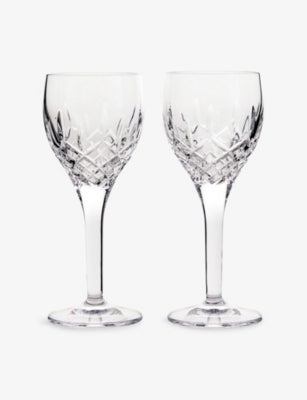 Royal Doulton Ashmere crystal wine glasses set of two (British brand)