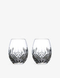 Royal Doulton Ashmere crystal rum glasses set of two 560ml, UK version