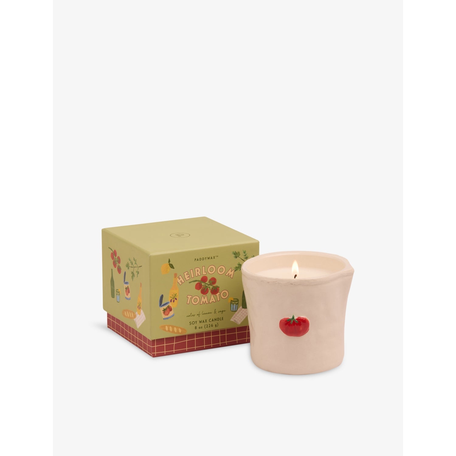 Paddywax Bistro Heirloom Tomato ceramic candle 226g - British product