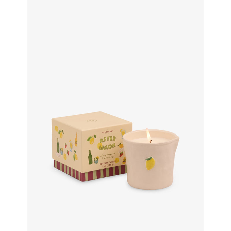 Paddywax Bistro Meyer Lemon ceramic scented candle 226g - British product