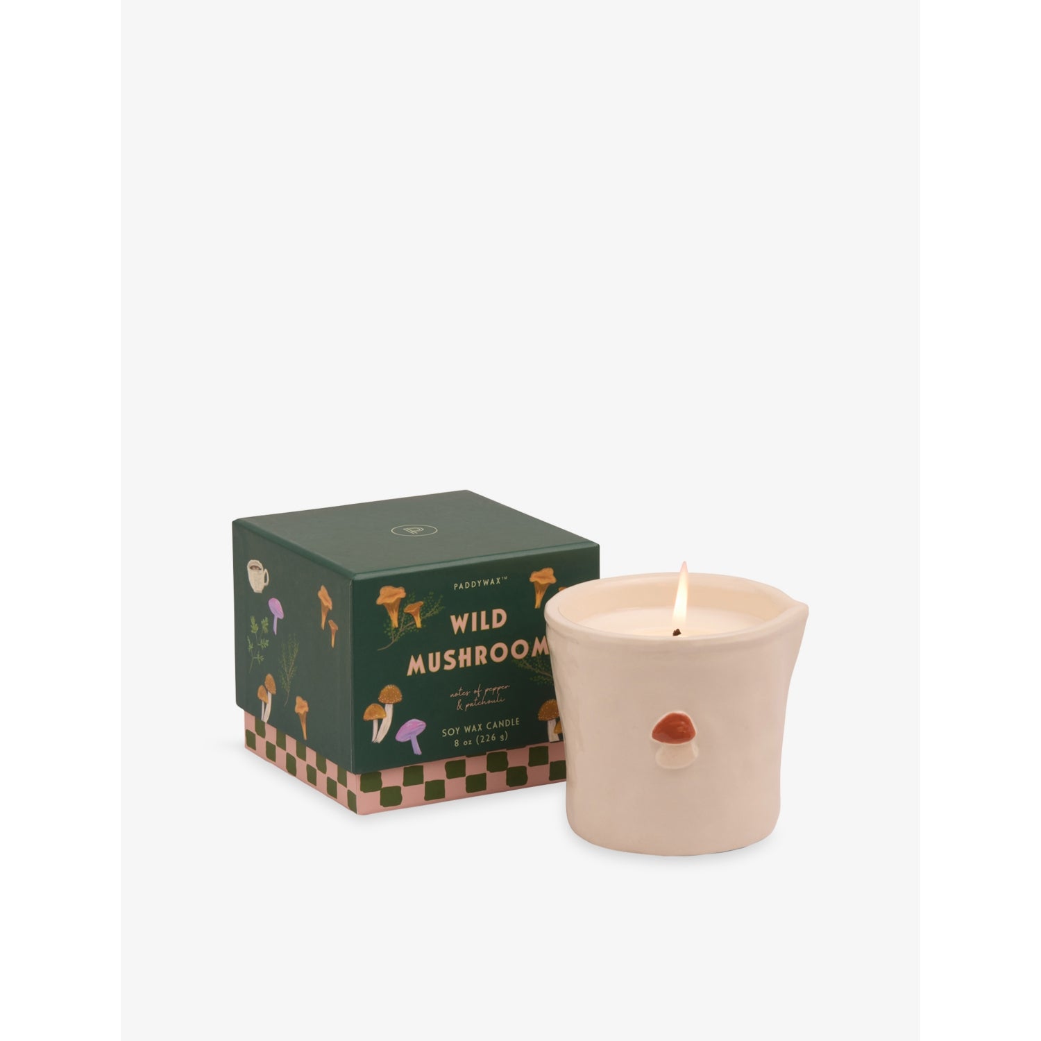 Paddywax Bistro Wild Mushroom ceramic candle 226g (British brand)