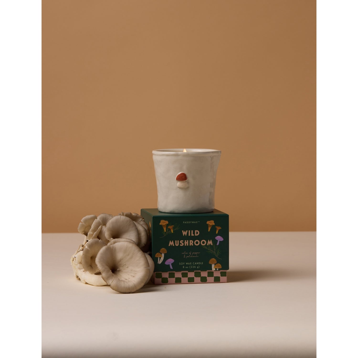 Paddywax Bistro Wild Mushroom ceramic candle 226g (British brand)