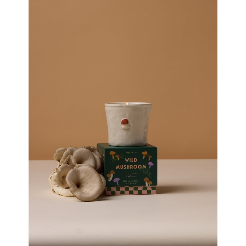 Paddywax Bistro Wild Mushroom ceramic candle 226g (British brand)