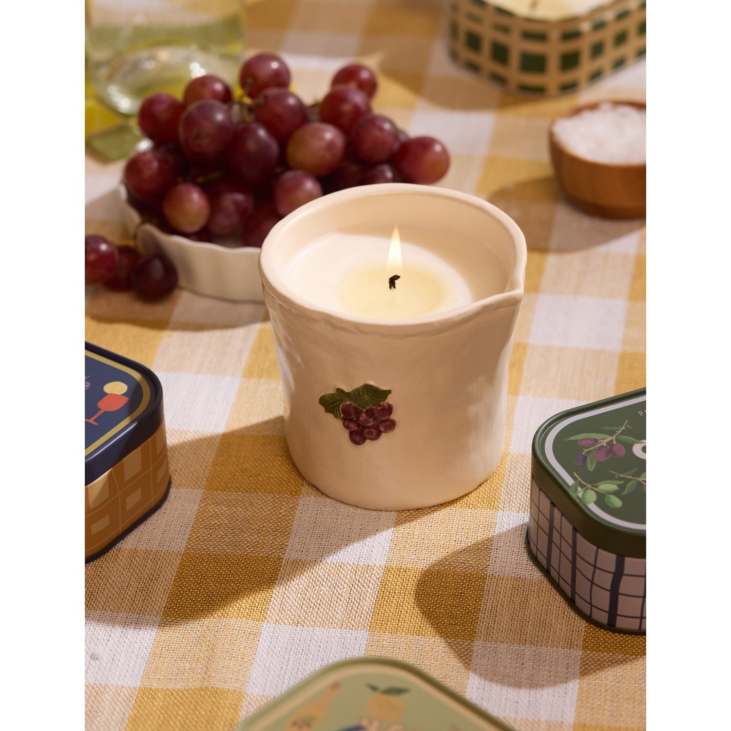 Paddywax Bordeaux Grape ceramic scented candle 226g - British product