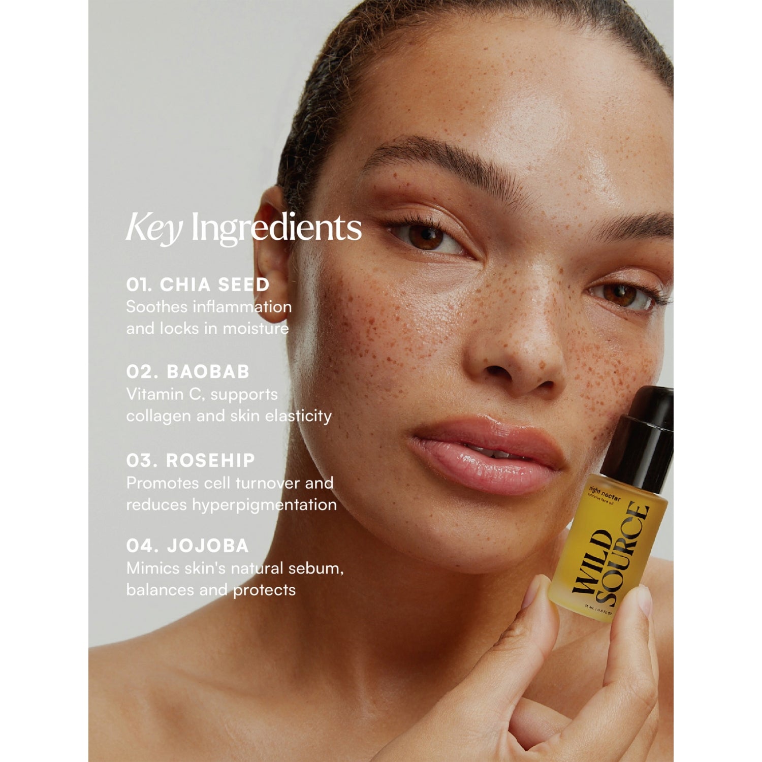 Wild Source Night Nectar face oil 50ml, imported from the UK