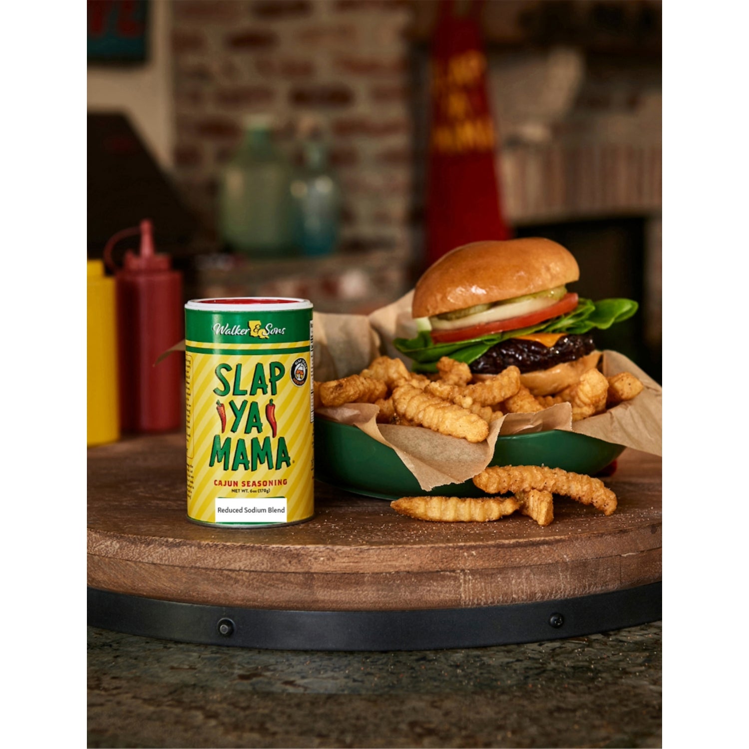 Slap Ya Mama reduced sodium Cajun seasoning 170g, imported from the UK