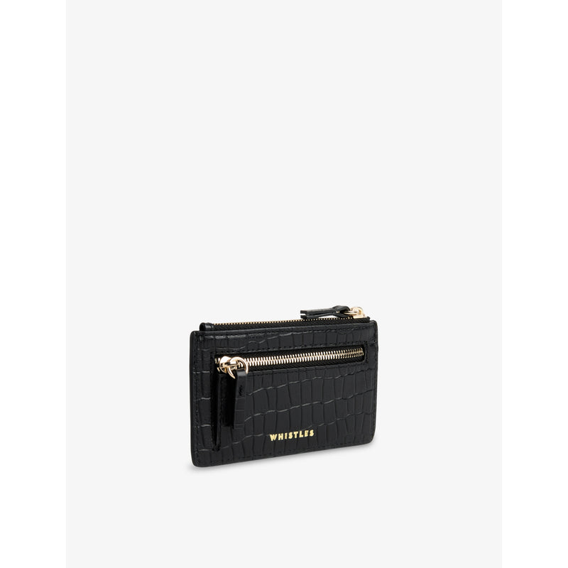 Whistles mock-croc leather purse 12cm, imported from the UK