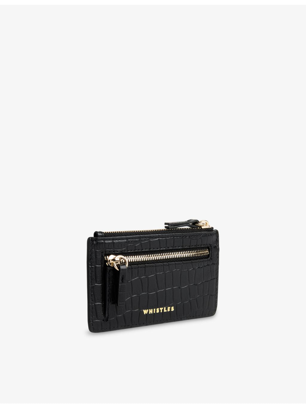 Whistles mock-croc leather purse 12cm, imported from the UK