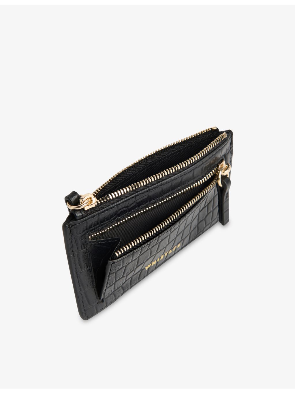Whistles mock-croc leather purse 12cm, imported from the UK