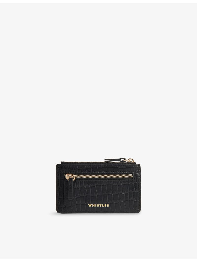 Whistles mock-croc leather purse 12cm, imported from the UK