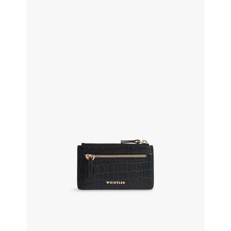 Whistles mock-croc leather purse 12cm, imported from the UK