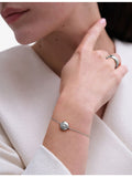 Astley Clarke sterling silver locket bracelet with white sapphire - British product