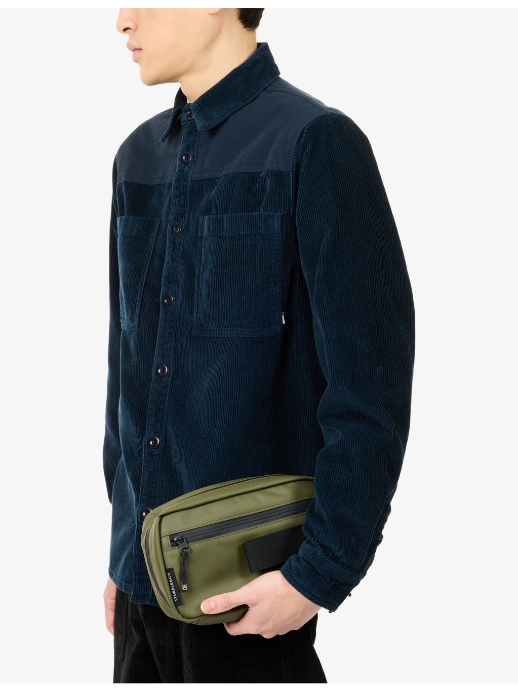 Stubble & Co woven washbag, compact travel size - British product