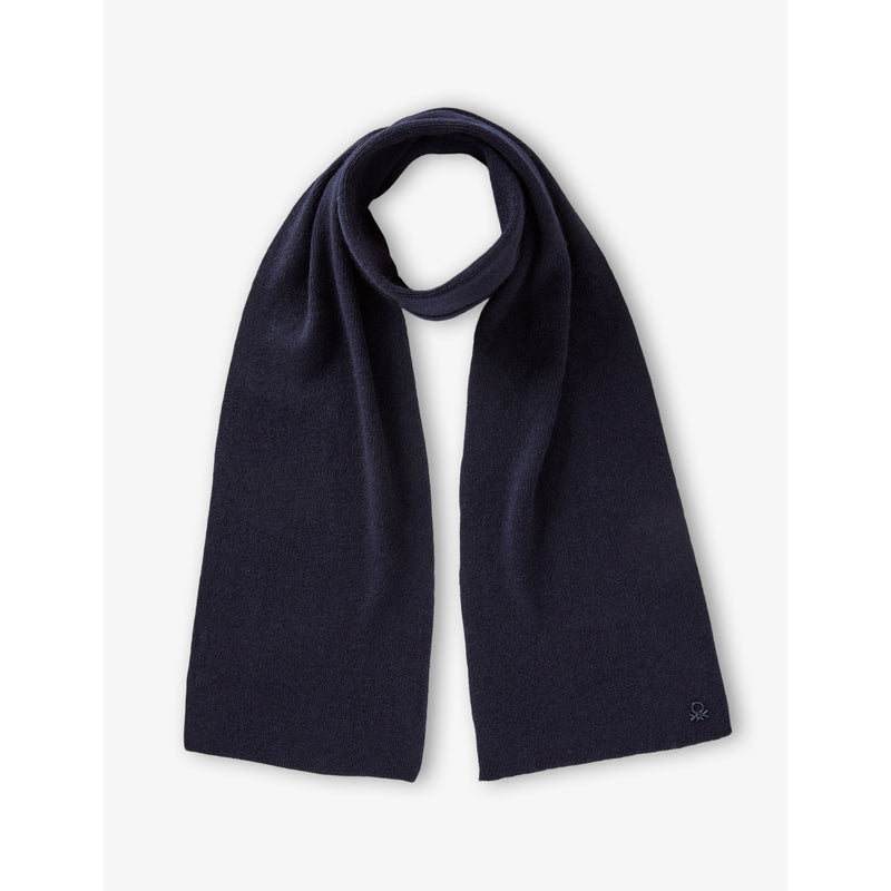 Benetton Logo-Plaque Wool Blend Scarf 8-9 Years