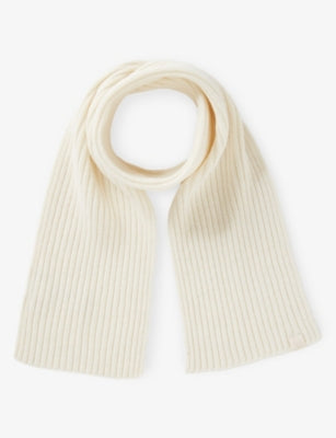 Benetton Logo-Patch Wool Blend Scarf 3-4 Years
