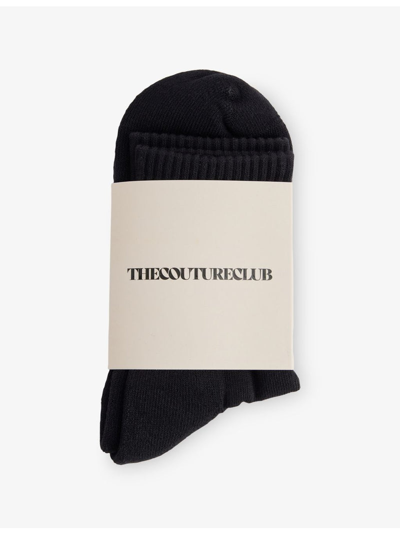 Couture Club Emblem cotton-blend socks, mid-calf, UK version