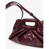 Maje textured leather clutch bag with cross-body strap (British brand)
