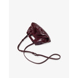 Maje textured leather clutch bag with cross-body strap (British brand)