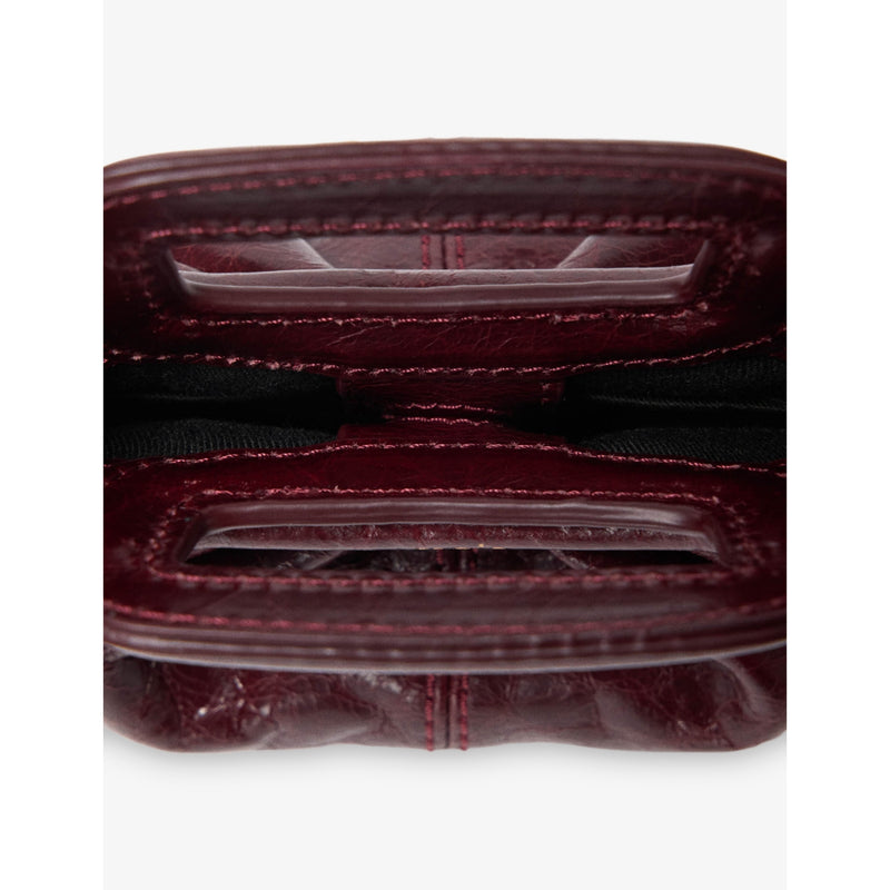 Maje textured leather clutch bag with cross-body strap (British brand)