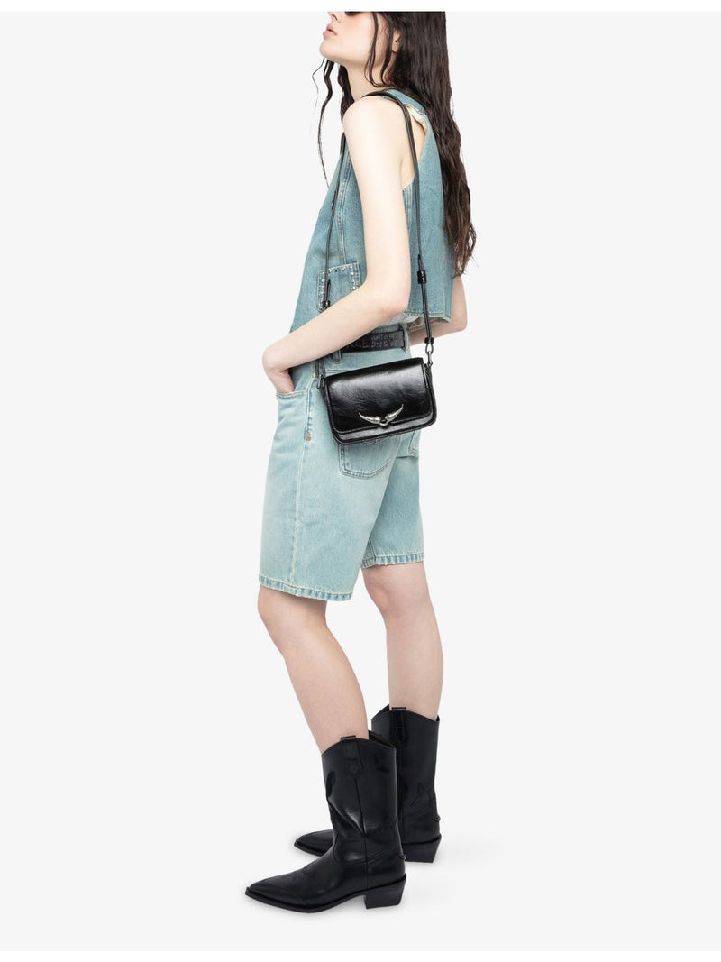 Zadig&Voltaire Le Zazi patent-leather shoulder bag, imported from the UK