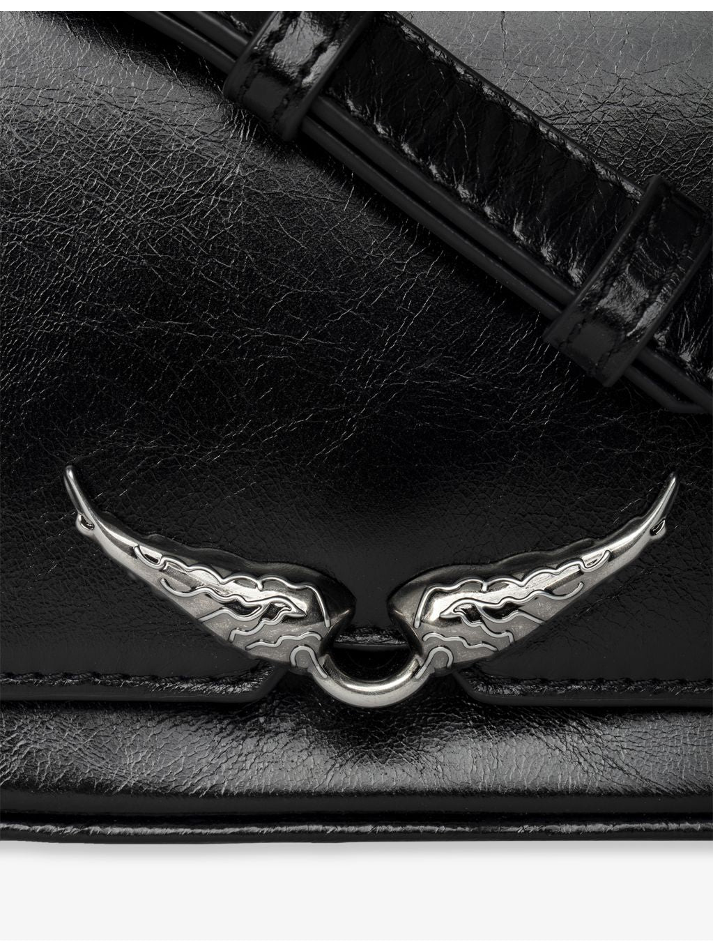 Zadig&Voltaire Le Zazi patent-leather shoulder bag, imported from the UK