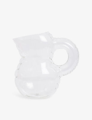 Home Studyo Emily glass jug with gloss finish 23.5cm, UK version