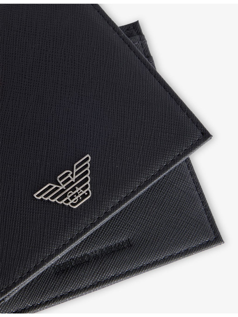 Emporio Armani Saffiano leather wallet with Eagle plate 9x11cm - British product