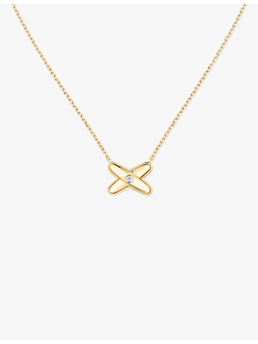 Chaumet 18ct yellow gold diamond pendant necklace (British brand)