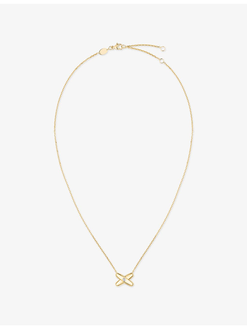 Chaumet 18ct yellow gold diamond pendant necklace (British brand)