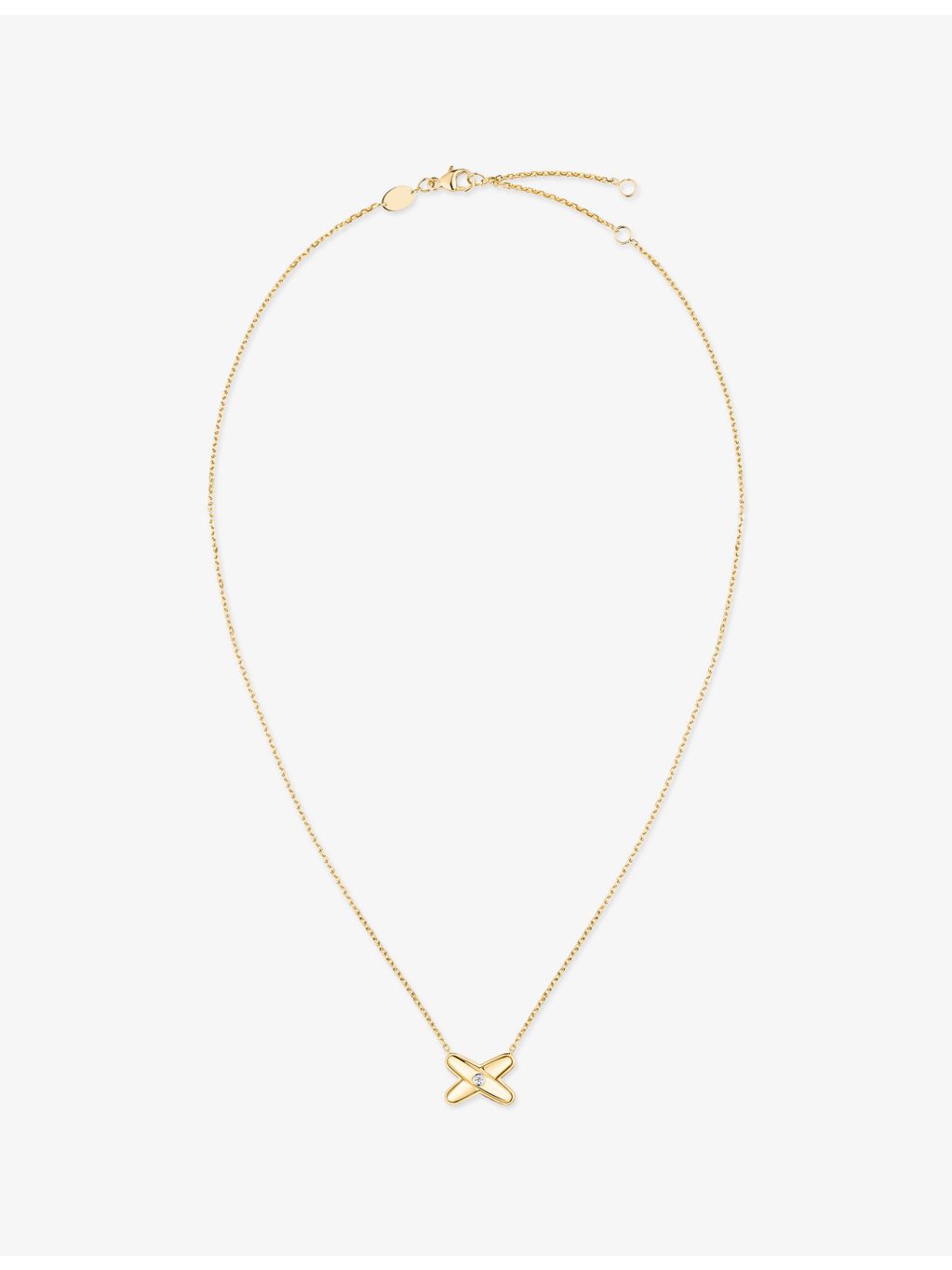 Chaumet 18ct yellow gold diamond pendant necklace (British brand)