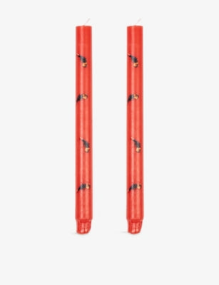 Seletti wax candles revolver pattern set of two 27cm (British brand)