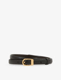 Reiss Mila Mini leather belt with gold-tone buckle (British brand)